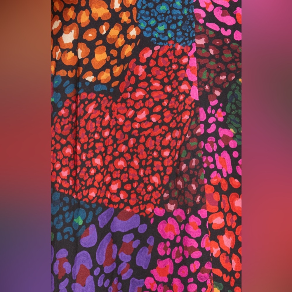 Farm Rio Rainbow Hearts 
Ruched Long Sleeve Dress - Picture 4 of 6